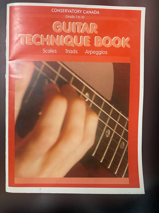 Conservatory Canada Guitar Technique Book - Grade 1 to 10