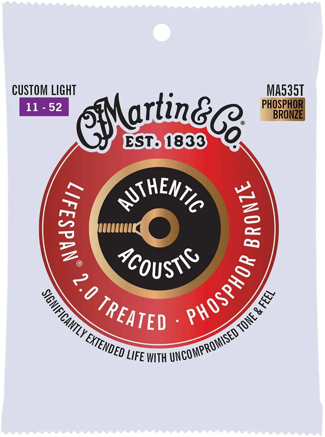Martin & Co Custom Light Guitar Strings 11-52 Phosphor Bronze