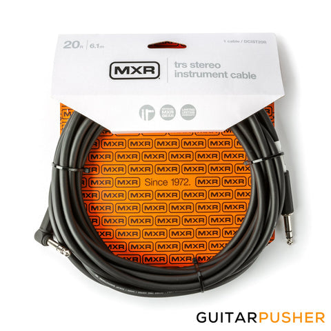 MXR 20ft TRS Stereo Cable (right angle)