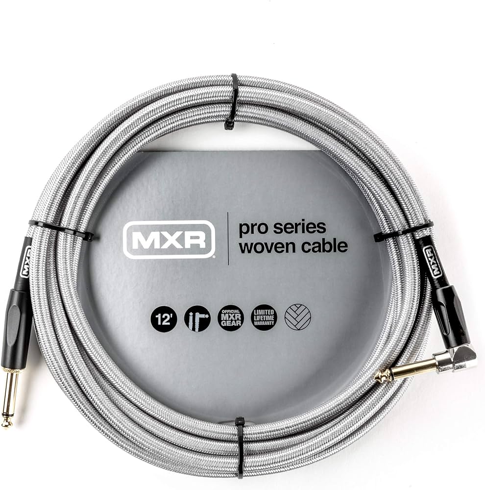 MXR Pro Series Woven Cable 12ft (right angle)