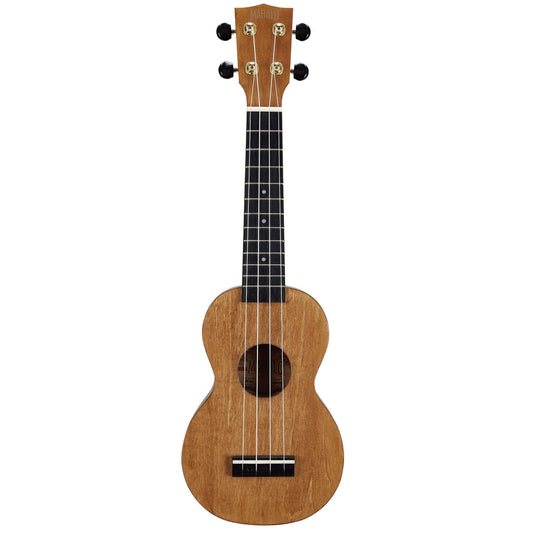 Mahalo Slimline Soprano Ukulele w Bag Transparent Brown