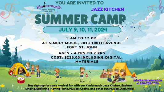 Kindermusik Jazz Kitchen Summer Camp (July 9, 10, 11)