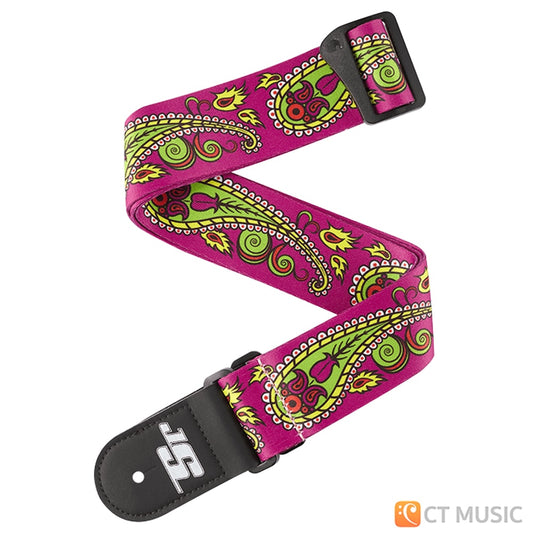 D'Addario 50mm JS Strap Paisley Purple  50JS14