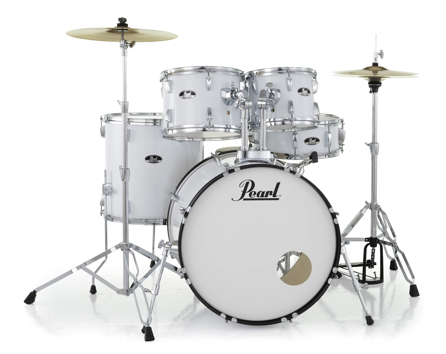 Pre-Set Up Pearl Drum Set White W Hole