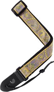 D'Addario Uke Strap Paisley-Yell/Pur  15UKE04