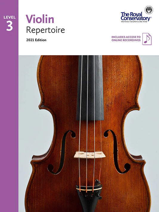 RCM Violin Repertoire 2021 Edition Level 3 Includes access to online recordings