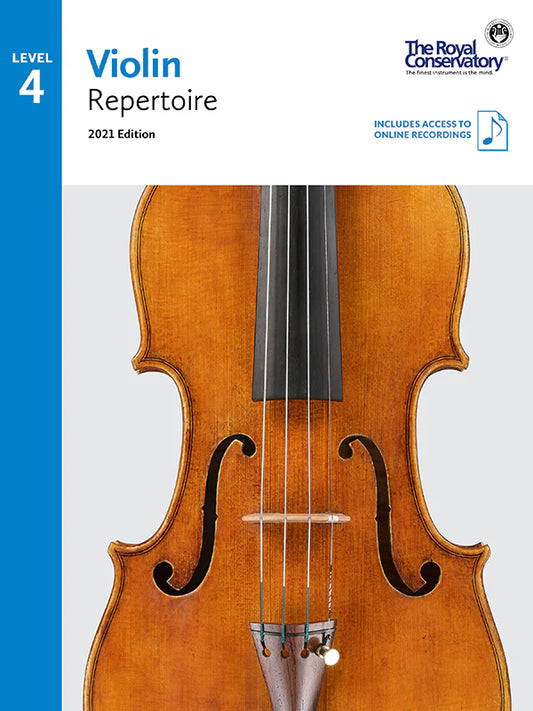 RCM Violin  Repertoire 2021 Edition Level 4  Includes access to online recordings