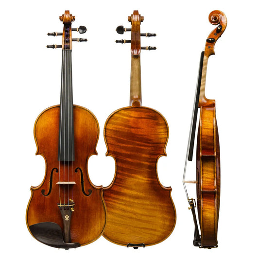 Violin Intermediate-Flame Maple 4/4 case and bow