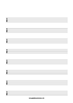 Guitar Tab Manuscript Paper