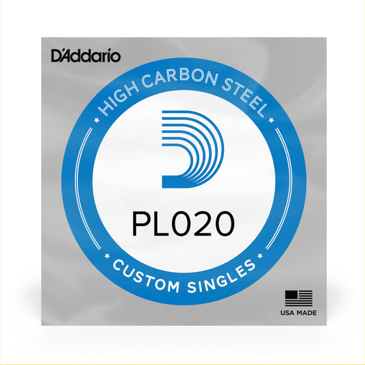 D'Addario Single Guitar Strings Electric/Acoustic PL020