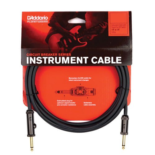 D'Addario Instrument Cable Circuit Breaker Series - 10Ft PW-AGL-10