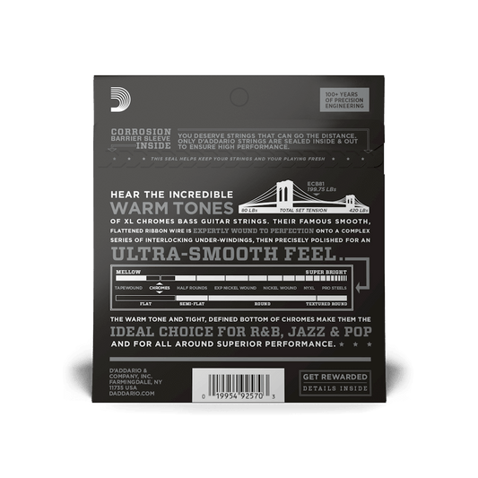 D'Addario Bass Chromes 45-100 Long ECB81