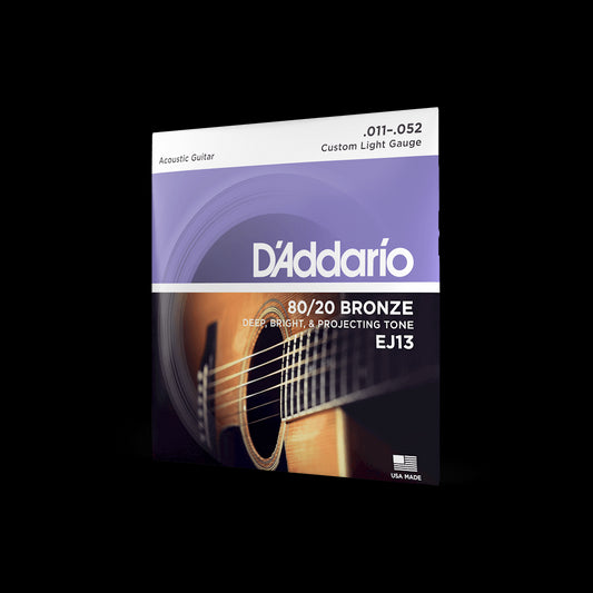 D'Addario Custom Light String EJ13 80/20 Bronze