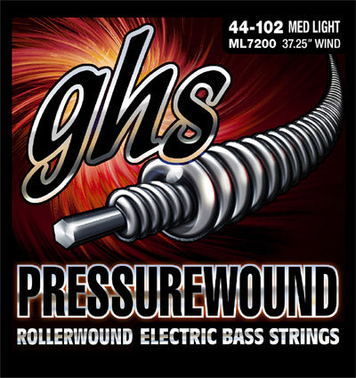 ghs Pressurewound Electric Bass Strings ML7200