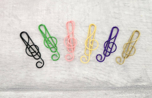 Treble Clef Paper Clips