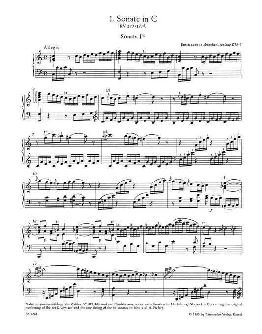 Mozart Piano Sonatas Vol 1