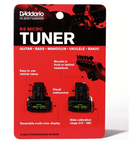 D'Addario NS Microheadstock Tuner 2PK