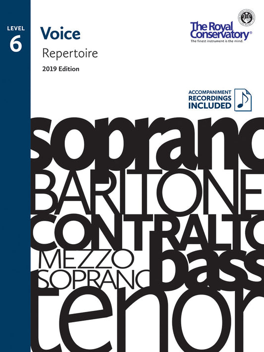 RCM Voice Repertoire Level 6 2019 Edition