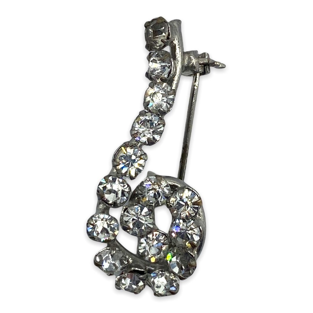 Jeweled Music Note Pin