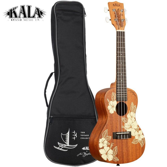 Kala Hibiscus Concert Ukulele with Bag KA-HIBISCUS-C-BAG