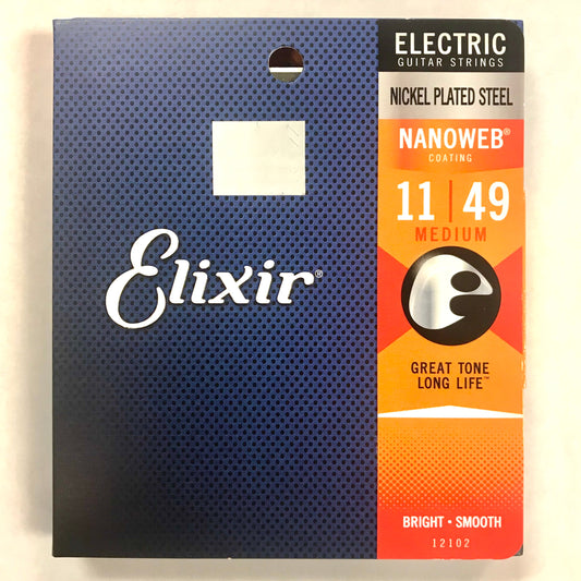 Elixir Electric Guitar Strings  Medium Nanoweb